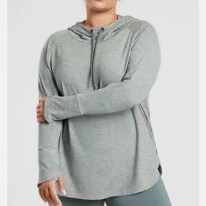 Athleta Uptempo Hoodie Sweatshirt, gray, XL